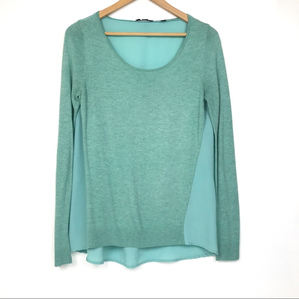 Guess Semi Sheer Long Sleeve Top Sz S